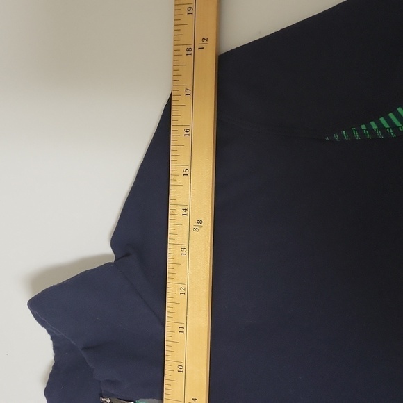 LULULEMON | Men's Navy Neon Green Half-Zip Large Long Sleeve Tee - Picture 13 of 13